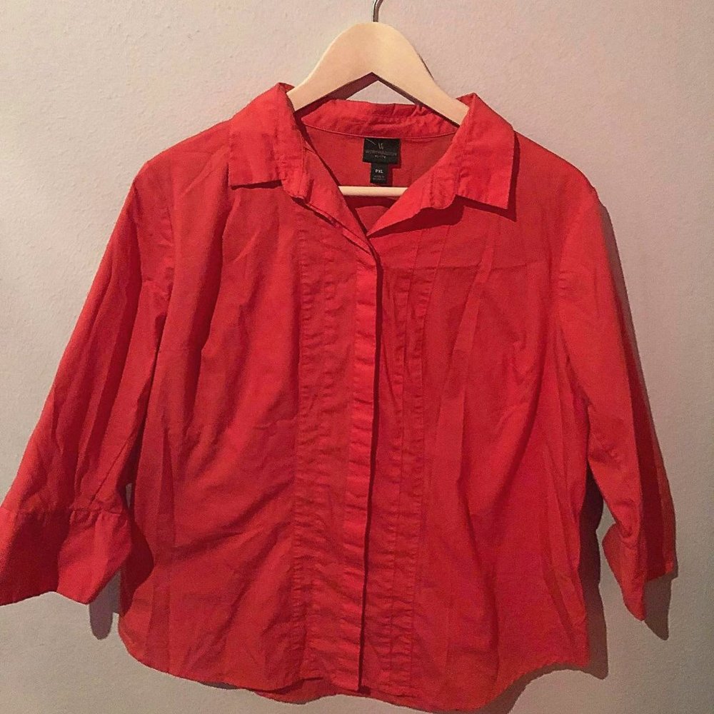 Worthington Petite Coral Button-Up
